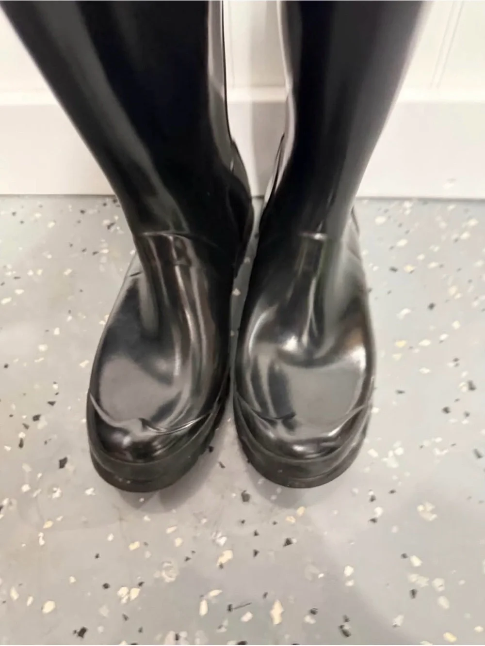 Hunter Women's Tall Black Gloss Rain Boots